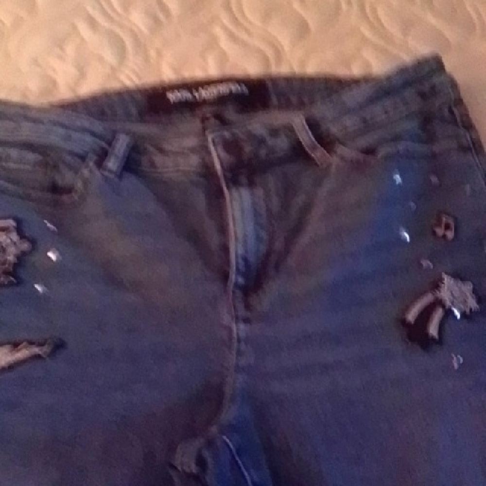Karl lagerfield Women's Blue Jeans with Embellishments